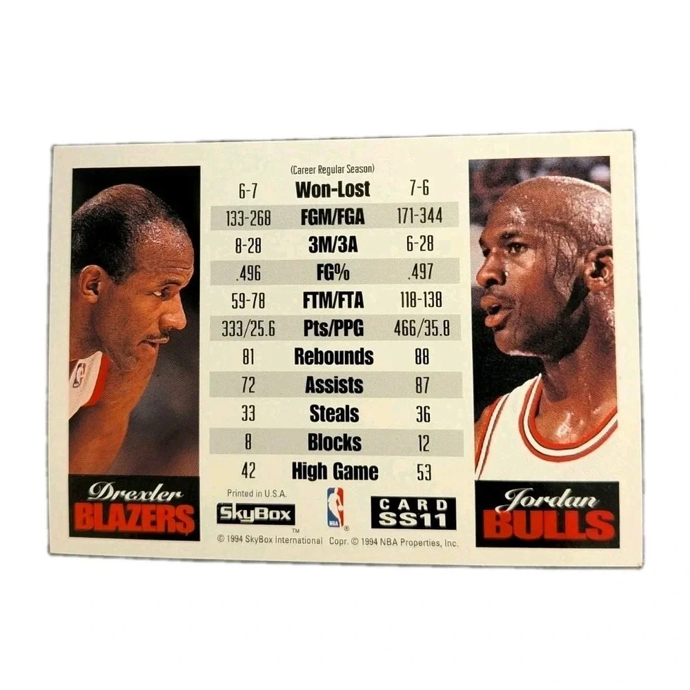 MICHAEL JORDAN / CLYDE DREXLER‎ 1993-94 SKYBOX SHOWDOWN SERIES *TL1